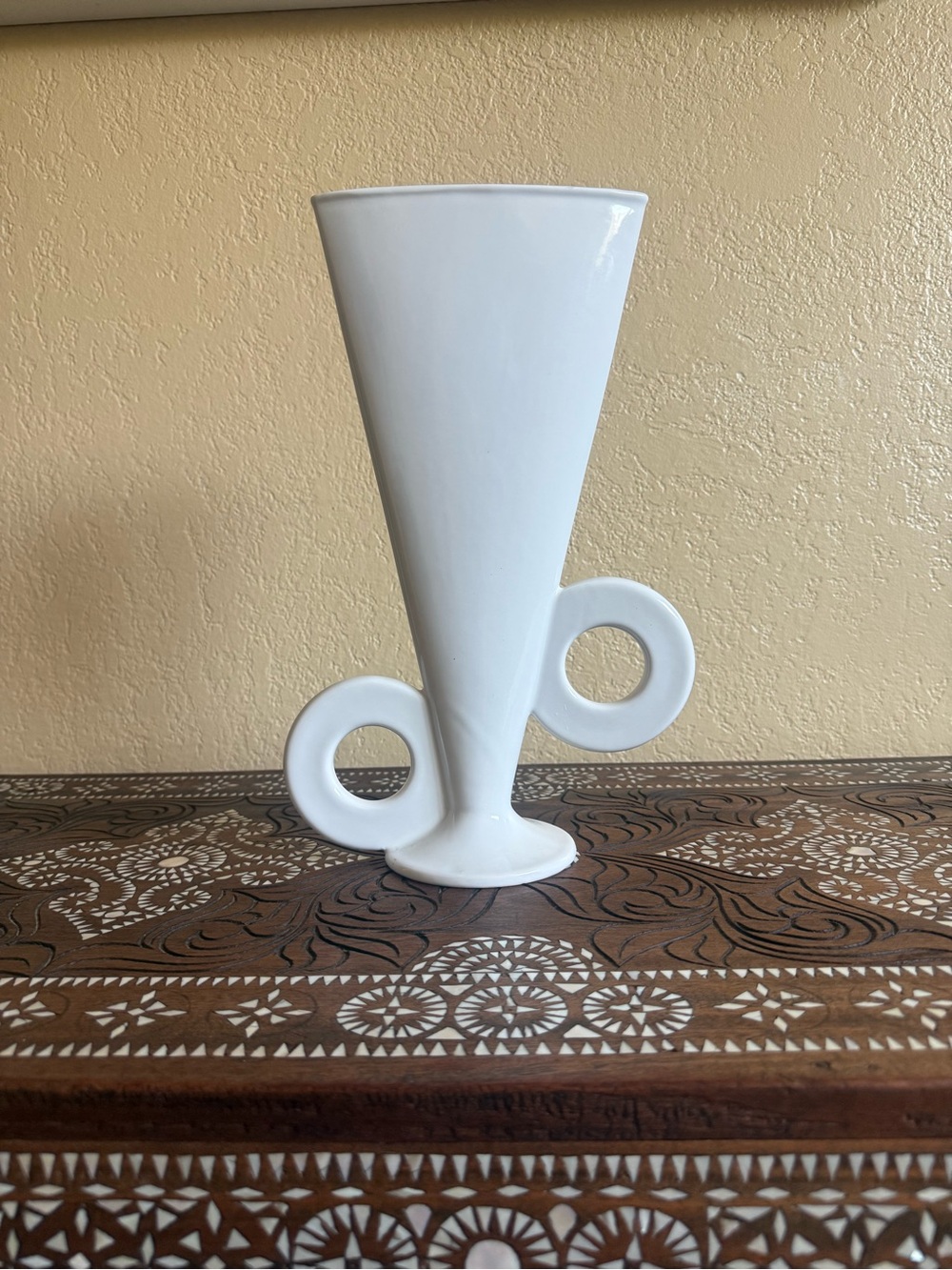 VTG Portuguese MCM white vase.